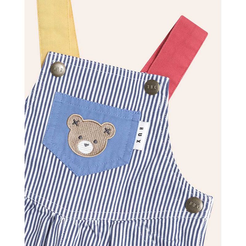 Huxbaby Classic Stripe Short Overalls image number 3